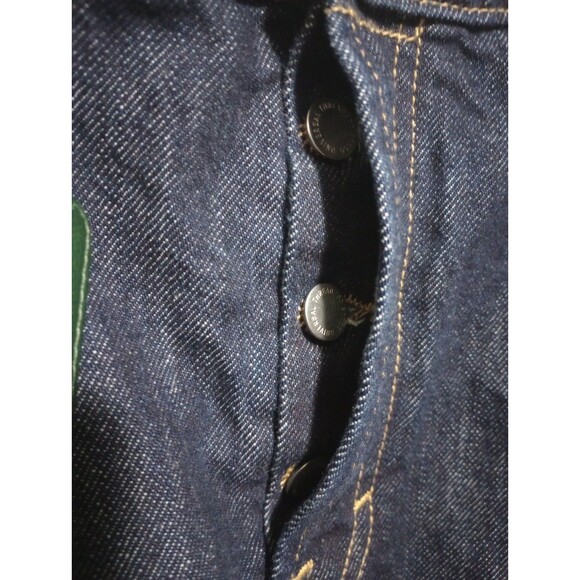 Dark Wash Denim Mini Skirt Women's 16R Blue Jean Button Fly 5-Pocket School Fall - Picture 5 of 10